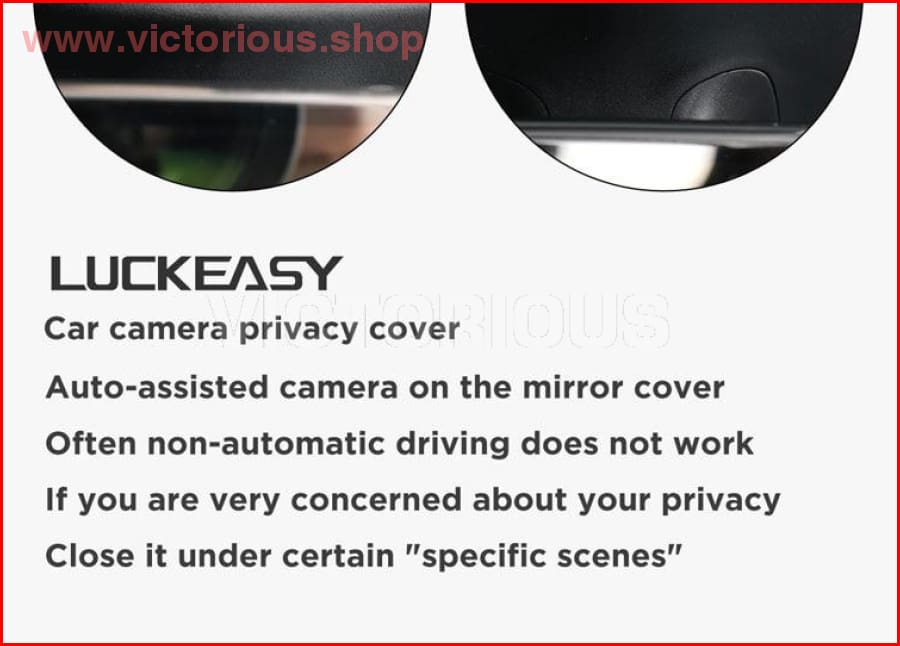 Luckeasy Webcam Coverfor Tesla Model 3 2017-2019 Car Camera Privacy Cover 1Pcs/set Car