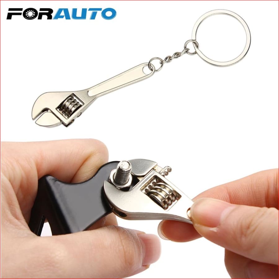 Wrench Keychain Stainless Steel Car Key Ring High-Grade Simulation Spanner Chain Keyring Keyfob